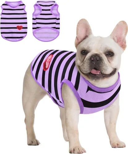Vista 33 de Queenmore Camisa para perros pequeños, camisa suave y transpirable para perros, gatos, macho y hembra, ropa para mascotas para todas las estaciones