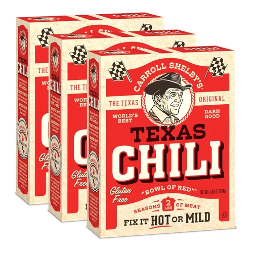 Vista 12 de Carroll Shelby's Original Texas Brand White Chicken Chili Kit 3oz Box (Pack of 1)