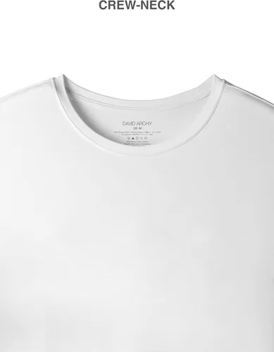 Vista 5 de DAVID ARCHY Camisetas suaves y cómodas de rayón de bambú para hombre, camisetas de manga corta, paquete de 3