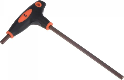 Vista 8 de uxcell Llave inglesa de doble extremo con manija en T de llave hexagonal de 0.079 in, acero métrico S2