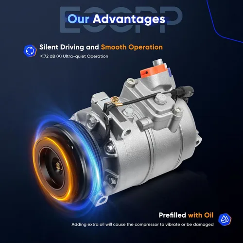 Vista 5 de ECCPP Compresor de CA con embrague apto para BMW X5 3.0L 2003 2004 2005 2006 AC Compresor