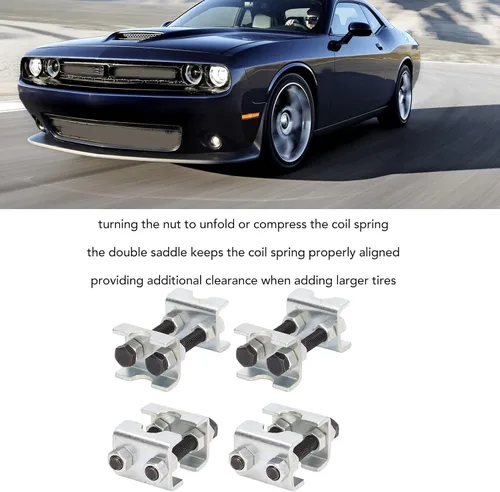 Vista 3 de Acouto Compresor de resorte helicoidal ajustable 4 unids Mini compresor de resorte de bobina 2 vías ajustable espaciador de resorte de acero al