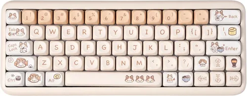 Vista 9 de Juego de Teclas PBT Gato Perfil MOA Teclas Lindas 144 Teclas Teclas Personalizadas de Sublimación para Teclados Mecánicos con Interruptores Cherry