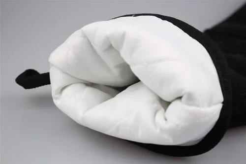 Vista 7 de DoMii Guantes de horno de silicona extra largos, resistentes al calor, guantes de horno resistentes al calor con forro de algodón acolchado, paquete