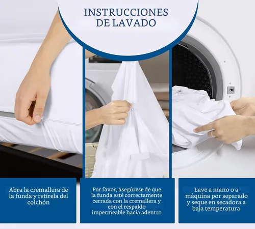 Vista 5 de Utopia Bedding - Protector de colchón Twin con zíper, 100% impermeable, a prueba de chinches y ácaros del polvo, funda para colchón absorbente de 6