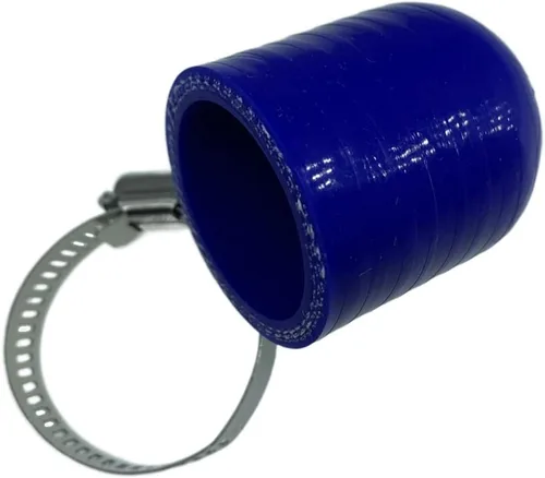 Vista 22 de Tapa de refrigerante de silicona reforzada universal negra de 1-1/4 "(32 mm) con abrazadera para calentador de derivación Puerto de agua al vacío