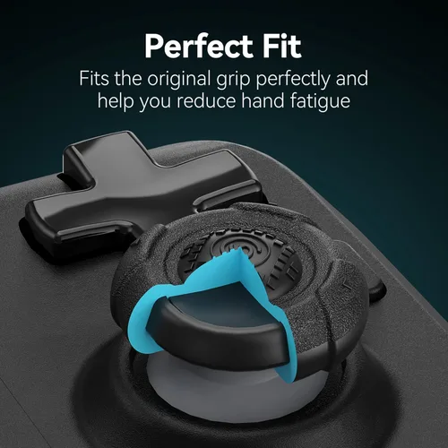 Vista 4 de GeekShare Soft Silicone Thumb Grip Caps for Steam Deck Joystick, Thumbsticks Cover Set Compatible with Steam Deck Only, 3 Pairs 6 Pcs (Black)