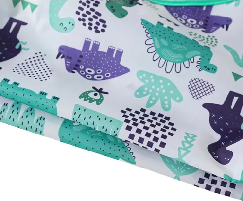 Vista 9 de Babero de manga, paquete de 5, baberos impermeables para bebé de 3 a 24 meses, fáciles de limpiar con toalla