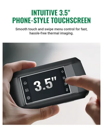 Vista 3 de HP96 Cámara de imágenes térmicas, cámara térmica con pantalla táctil de 3.5 pulgadas con cámara visual, detección inteligente de escenas, resolución