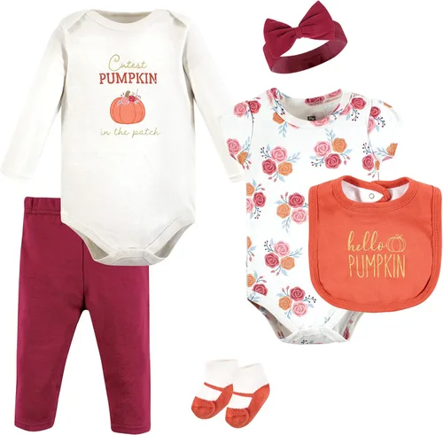 Hudson Baby Juego de canastilla de algodón unisex para bebé