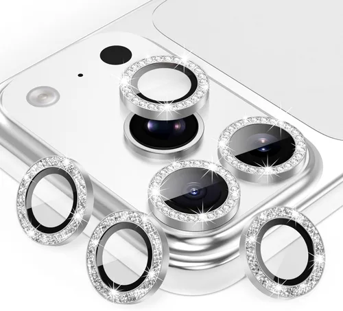 Vista 13 de AGVEE Paquete de 6 unidades para iPhone 12 Pro/12/12 Mini/11 Pro Max/11 Pro/11 Pro/11 Protector de lente de cámara, anillo de metal brillante