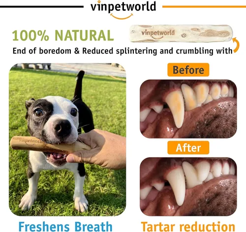 Vista 3 de Juguete masticable de madera de café para perros, 100% natural del bosque de Vietnam (R), madera de café real segura y duradera, para tus perros