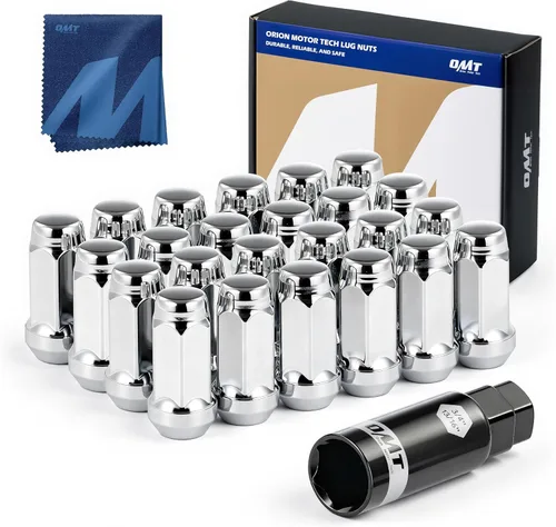 Vista 10 de Orion Motor Tech Tuercas de rueda M14x1.5 negras con llave estriada, XL de 2 pulgadas de longitud con asiento cónico, compatibles con Ford F250 F350