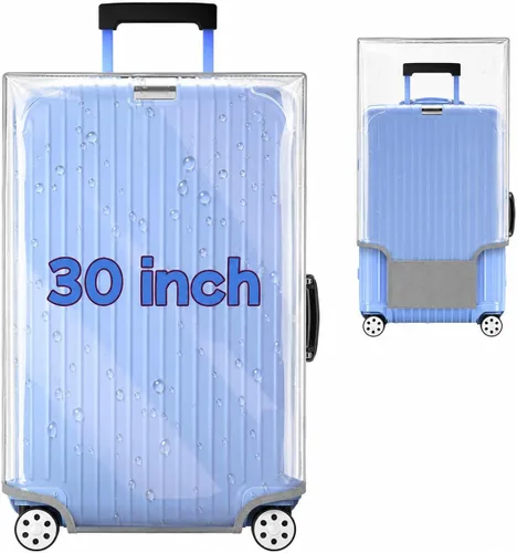 Vista 14 de Fundas de equipaje Protector de maleta transparente completo, Negro