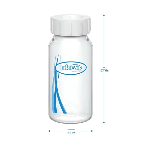 Vista 9 de Dr. Brown's Botellas de recolección de leche materna con tapas de almacenamiento, compatibles con extractores de leche, recolecta, almacena