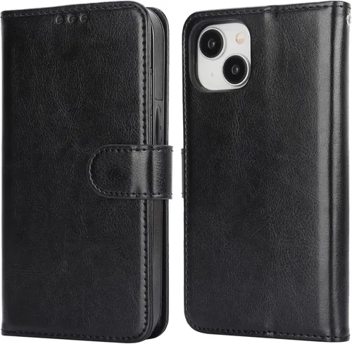 Vista 9 de Bocasal Funda tipo cartera desmontable para iPhone 15 con bloqueo RFID, ranuras para tarjetas, soporte de cuero PU premium, soporte magnético tipo