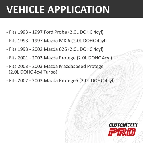Vista 2 de ClutchMax PRO Performance Stage 2 Kit de embrague compatible con Ford Probe 1993-1997 Mazda 626 1993-1997 MX-6 2001-2003 Protege 2002 2003 Protege5