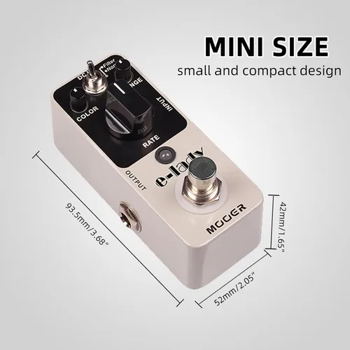 Vista 3 de MOOER E-lady Pedal Flanger Analógico, Modo Filtro, Efectos Oscilador, Bypass Verdadero