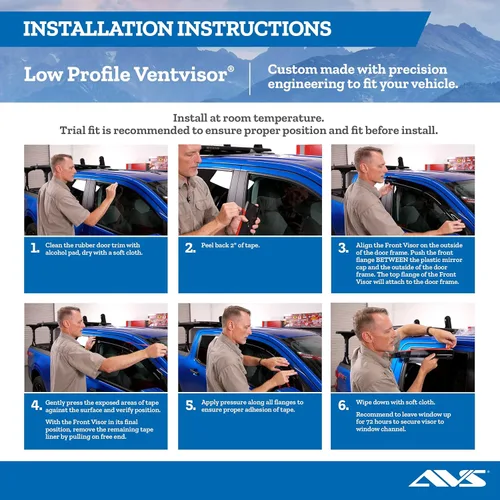 Vista 4 de Auto Ventshade [AVS] Ventvisor de perfil bajo / protector de lluvia Compatible con GMC Acadia 2007 - 2016, Acadia Limited 2017 - humo, 4 piezas