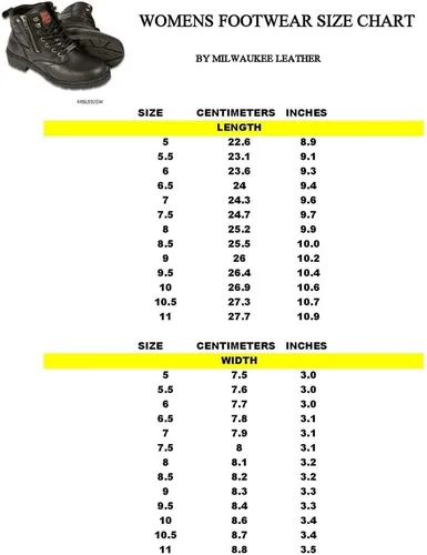 Vista 3 de Milwaukee Leather MBL9320W - Botas de motocicleta con cordones para mujer, de cuero negro de alta calidad, ancho amplio