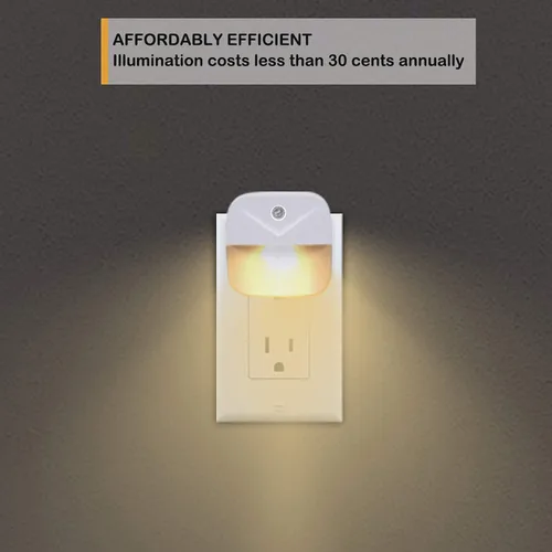 Vista 6 de Uigos LED Night Light Plug in with Dusk to Dawn Sensor, Auto On Off Nightlight for Bedroom Bathroom Hallway Stairs Kitchen, Warm White Glow, Energy