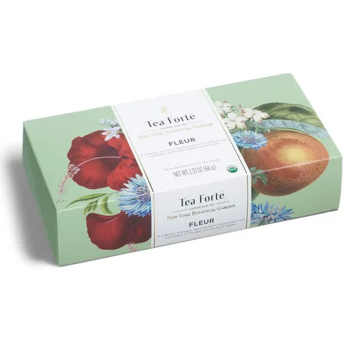 Vista 3 de Tea Forte Fleur Petite Caja de Presentación Conjunto de Regalo de Té Muestreador, 10 Unidades, 2 de Cada Variedad Envueltas Individualmente Bolsas