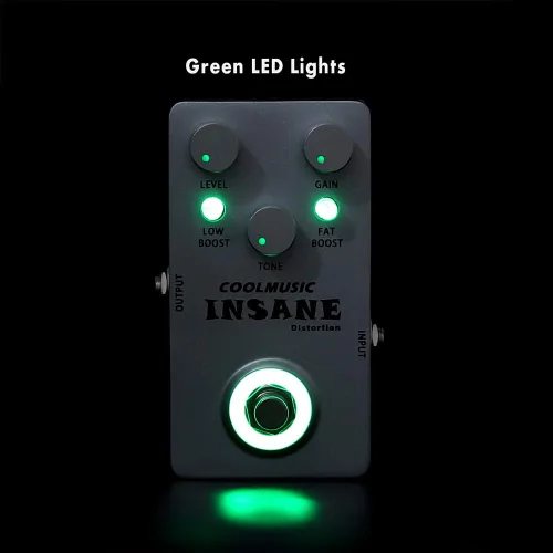Vista 8 de COOLMUSIC C-DI01 Insane Distortion Pedal de distorsión de bajo para guitarra
