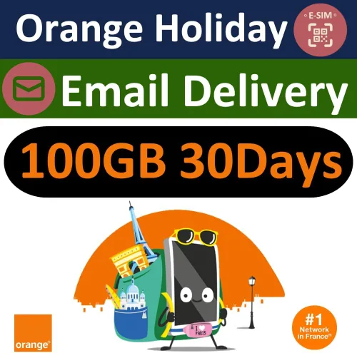 Vista 12 de Orange Holiday Europe Prepaid Sim 20GB Internet Data 30 días de uso Se permite la conexión de datos 30 minutos y 200 SMS de Europa a cualquier