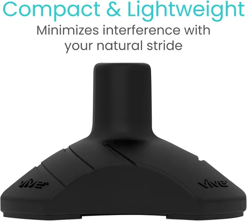 Vista 7 de Vive Punta de bastón para caminar de pie de 3/4 pulgadas, resistente repuesto cuádruple, base de pie de caña de goma todo terreno para bastones