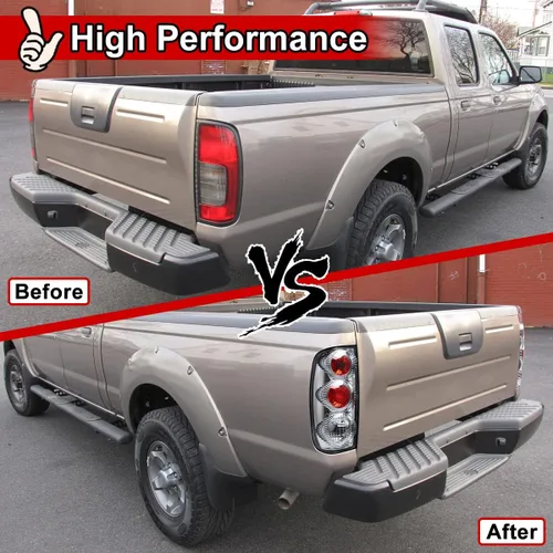 Vista 2 de Nixon Offroad Luces traseras para Nissan Frontier 1998 1999 2000 2001 2002 2003 2004, luces traseras halógenas de repuesto para automóvil, 1 par