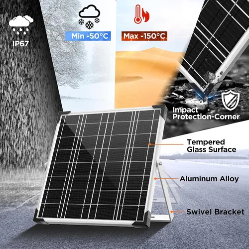Vista 6 de Voltset - Cargador de batería solar de 10 W 12 V: mantenedor de panel solar para automóvil, barco - Cargador solar monocristalino impermeable