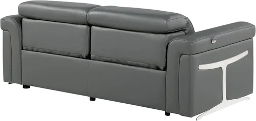 Vista 39 de Blackjack Furniture Mario - Silla eléctrica de cuero de grano superior con reposacabezas ajustables, cargadores USB para dispositivos, sofá