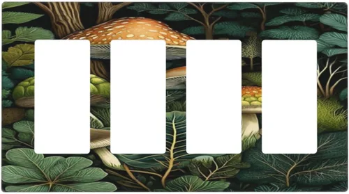 Vista 141 de Cubiertas Decorativas de Arte para Interruptores de Luz de Hojas de Otoño Placa de Pared de Palanca Individual Cubierta Decorativa para Interruptor