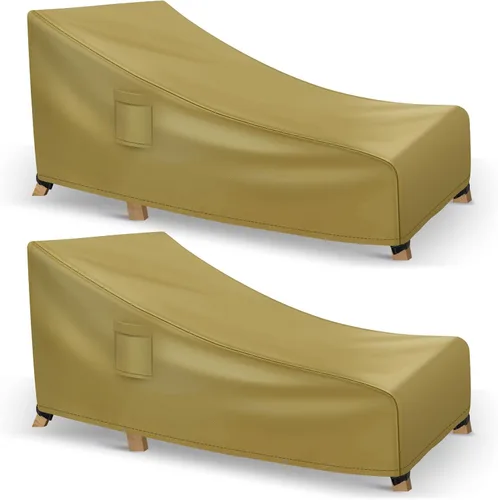 Vista 9 de Richwon Fundas para tumbonas impermeables para exteriores, fundas resistentes para muebles de patio, se adaptan a hasta 78 pulgadas de largo x 34