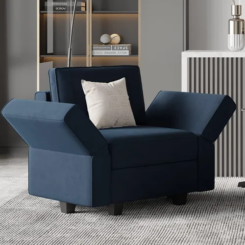 Vista 195 de Belffin Sofá modular Módulo medio con almacenamiento Accent Silla sin brazos para sofá modular seccional terciopelo negro