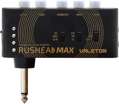 Vista 8 de Valeton Rushead Max - Amplificador de bolsillo portátil para bajo, cargador USB, multiefectos