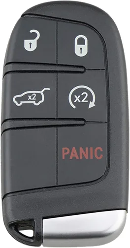 Vista 3 de Carcasa de funda para llave inteligente con control remoto de 5 botones compatible con Jeep Grand Cherokee Dodge Challenger Charger Dart Durango