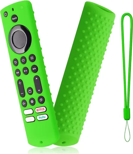 Cubierta de control remoto brillante NS-RCFNA-21 para control remoto de TV Toshiba e Insignia 2021, funda de silicona con cordón que brilla en la