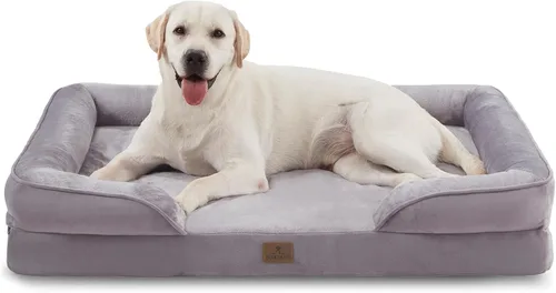 Vista 22 de Bedfolks Cama ortopédica para perros extra pequeña, sofá cama impermeable para perros y gatos pequeños, sofá cama de espuma de huevo para mascotas