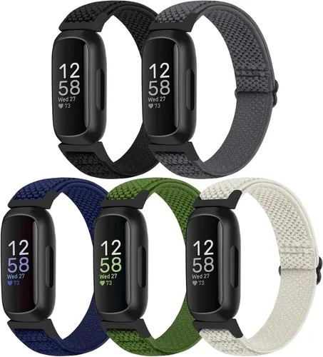 Vista 12 de Bcuckood Compatible con correas de reloj Fitbit Inspire 3/Inpsire 2/Inspire/Inpsire HR/Ace 2/Ace 3, correa elástica ajustable de repuesto