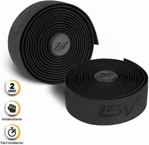 Vista 5 de Cintas de manillar para bicicleta de carretera BV EVA, cinta de barra de bicicleta, envoltura de manillar para ciclismo – 2 rollos