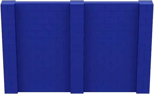 Vista 240 de EverBlock Kit de pared de 5 x 4 pies Bloques de construcción modulares Sistema de pared para edificios, pantallas y estructuras Divisor