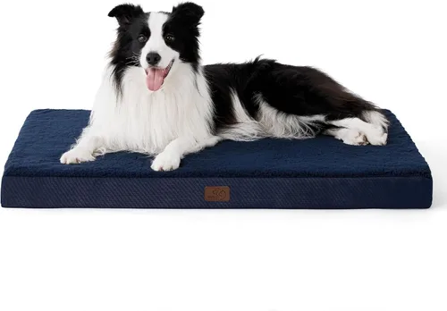 Vista 58 de Bedsure Camas para Perros de Tamaño Grande – Cómodas Camas Planas para Mascotas con Funda Extraíble Lavable, Colchoneta de Espuma Ortopédica tipo