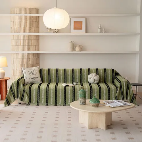 Vista 33 de VClife Funda de sofá bohemia para Navidad, 1 pieza, suave y cálida para sofá seccional, funda lavable de calabaza y jacquard negro para sofá biplaza