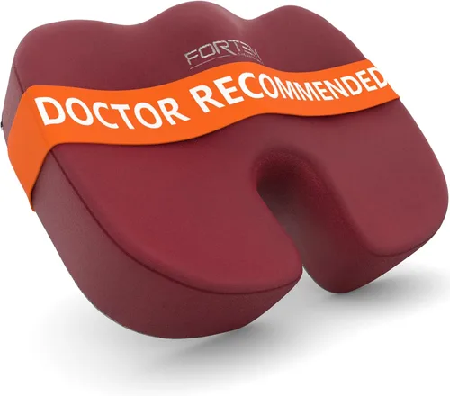 Vista 22 de FORTEM Cojín de asiento, cojín para silla de oficina, espuma viscoelástica para silla de escritorio, ciática, coxis, alivio del dolor de coxis