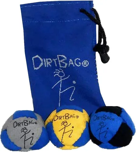 Vista 8 de DIRTBAG Classic Footbag Hacky Sack Paquete de 3 con bolsa, único, juego de bolsas de pies con bolsa de transporte exclusiva.