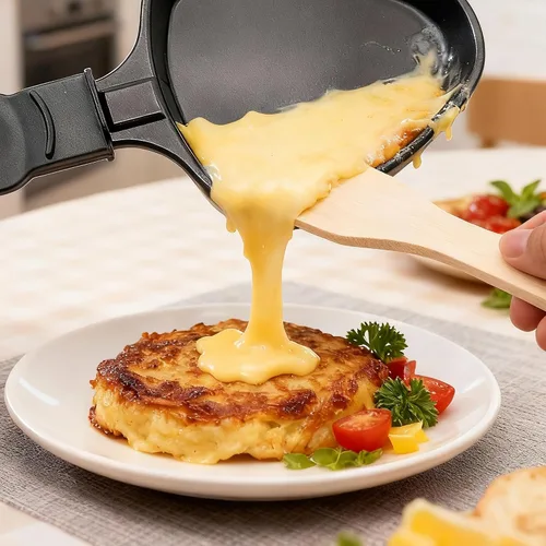 Vista 4 de Espátula de raclette de madera (4 piezas/juego) para parrillas de queso, tablas gourmet, sartenes, fondue