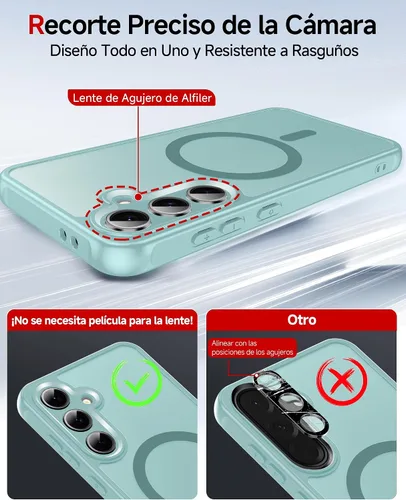 Vista 92 de LeYi Funda para teléfono Samsung-S23: protector de pantalla e imán MagSafe Púrpura