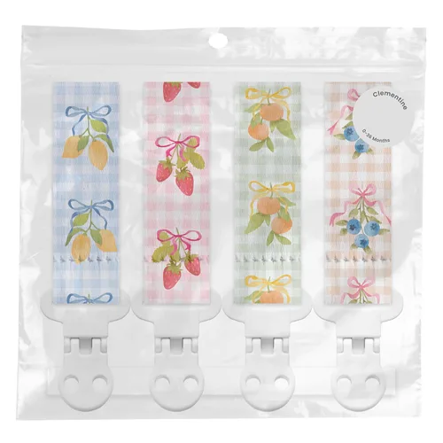 Vista 18 de Stadela - Juego de 4 clips para chupetes de bebé para niñas – Juego de regalo con flores modernas y neutrales estilo Boho (Allysa)