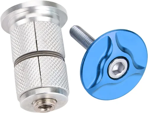 Vista 7 de Dioche Parte superior del auricular del vástago, aleación de aluminio Auriculares Top Fork Expander Bung